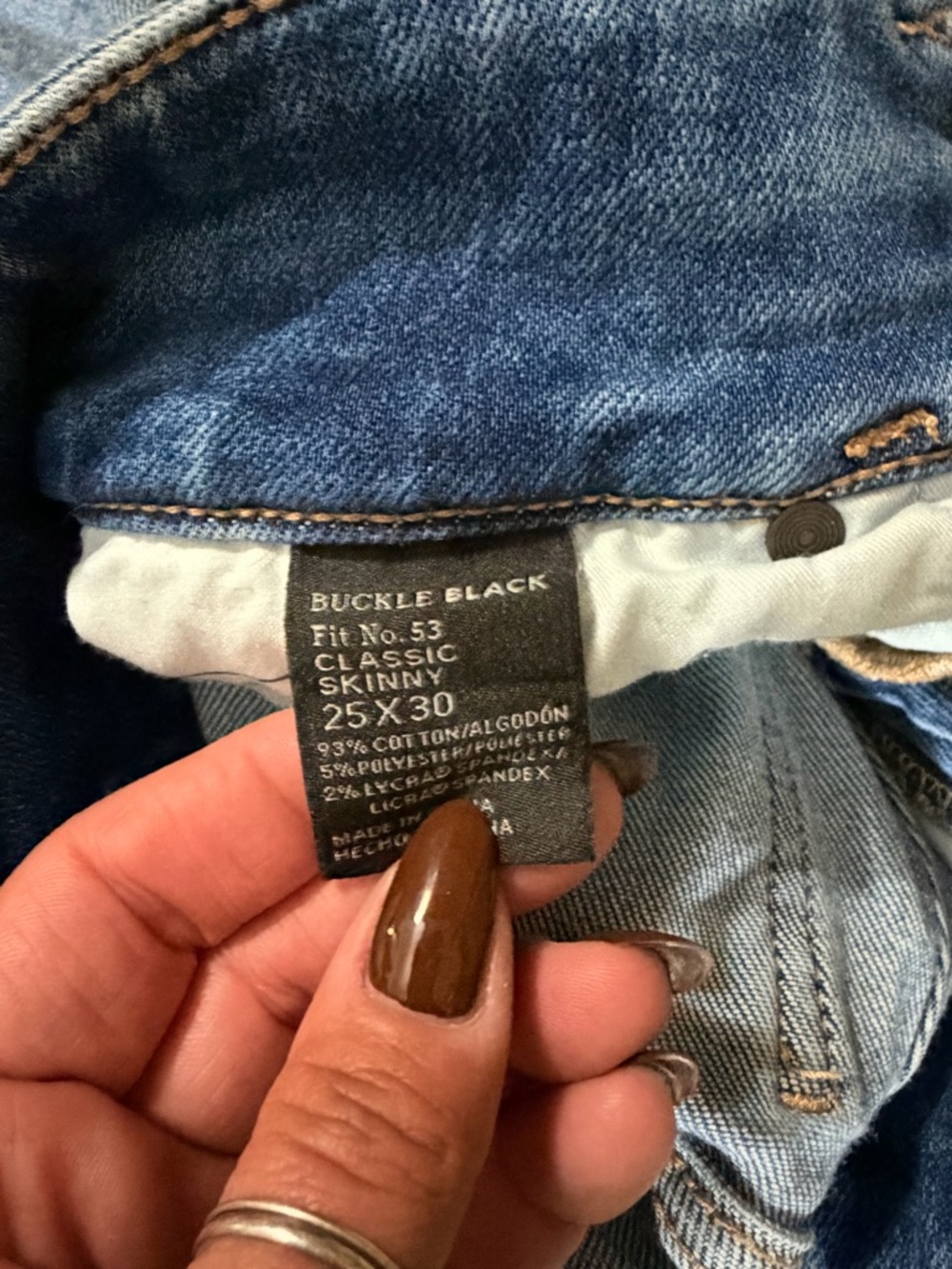 Buckle Light Blue Women’s Skinny Jeans - Picture 3 of 3